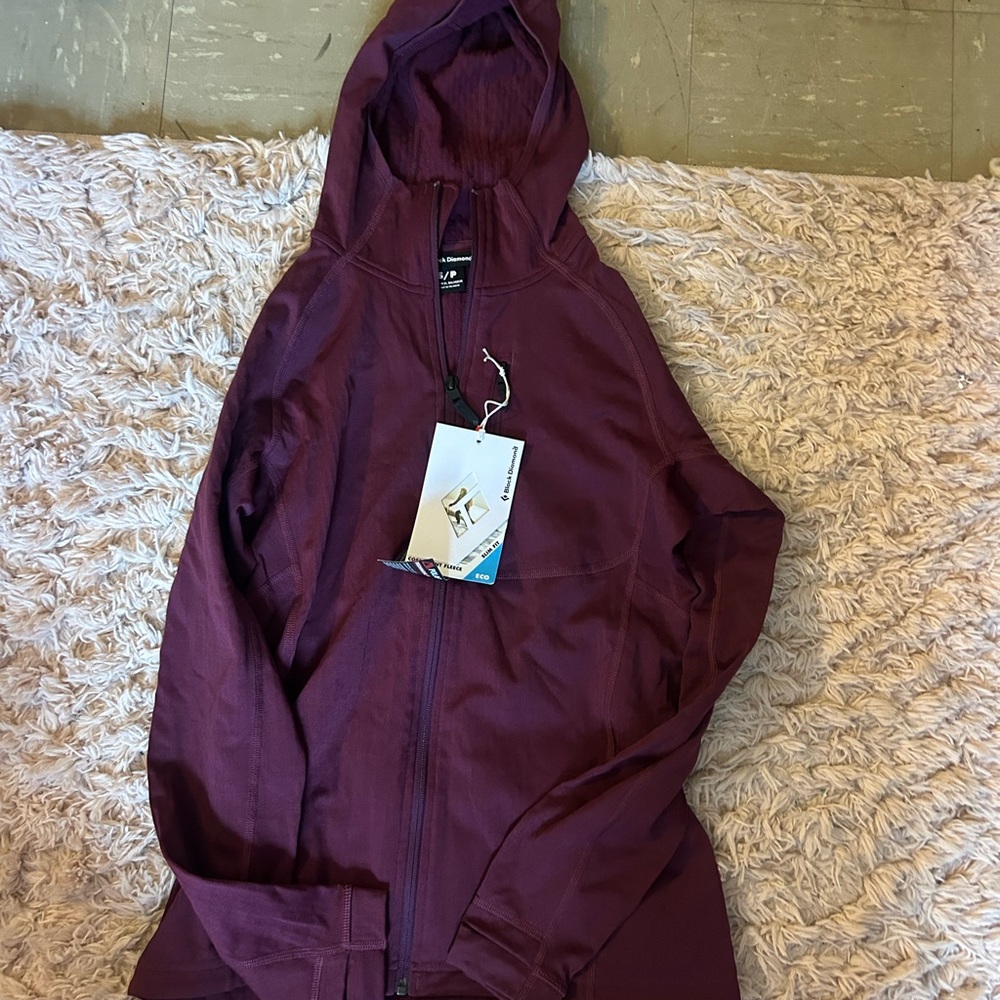 Black Diamond Plum Hooded Zip Jacket